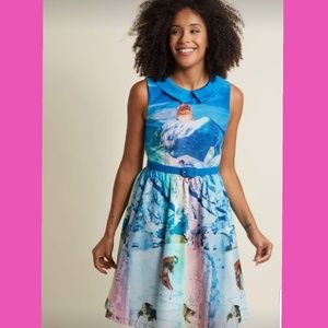 1X Whimsy Without End in Snow Cats ModCloth